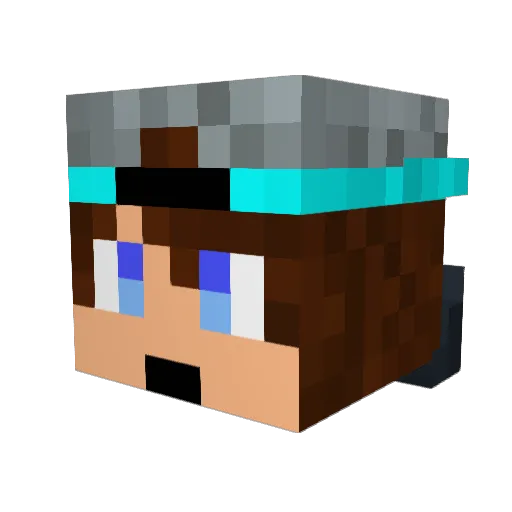 Tree2Trunks Minecraft avatar head, 3D render
