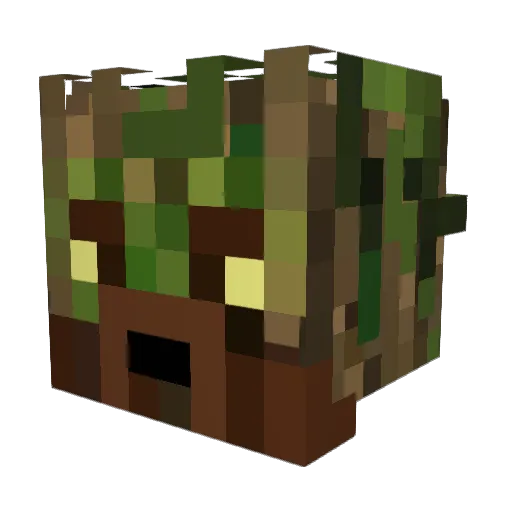 TreeBeard04 Minecraft avatar head, 3D render