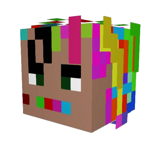 TreeMan_x Minecraft avatar head, 3D render