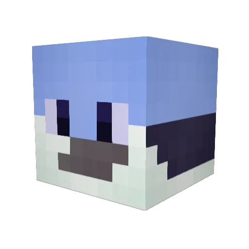 TreeSharkie Minecraft avatar head, 3D render