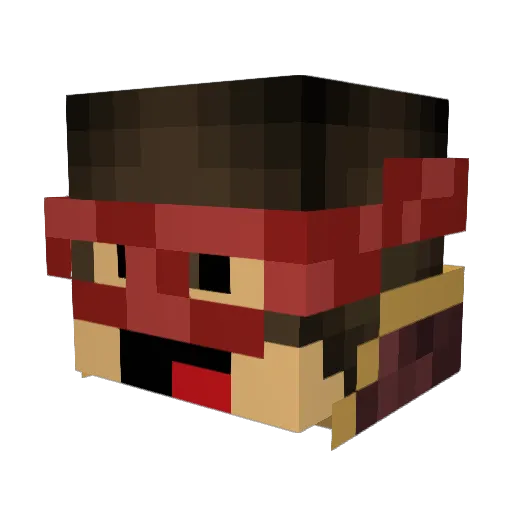 TreeSpace Minecraft avatar head, 3D render