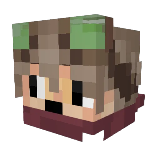 TreeTopGaming Minecraft avatar head, 3D render