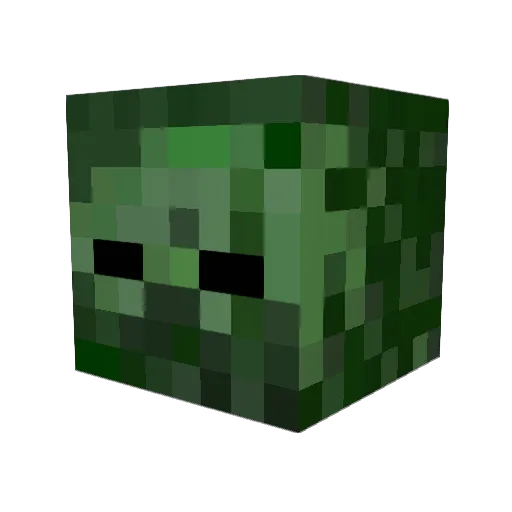 Tree_78 Minecraft avatar head, 3D render