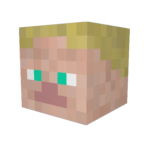 Tree_Bonsai Minecraft avatar head, 3D render