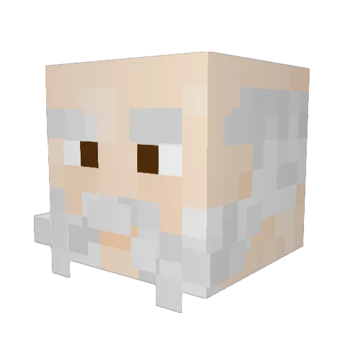 Tree_Clock Minecraft avatar head, 3D render