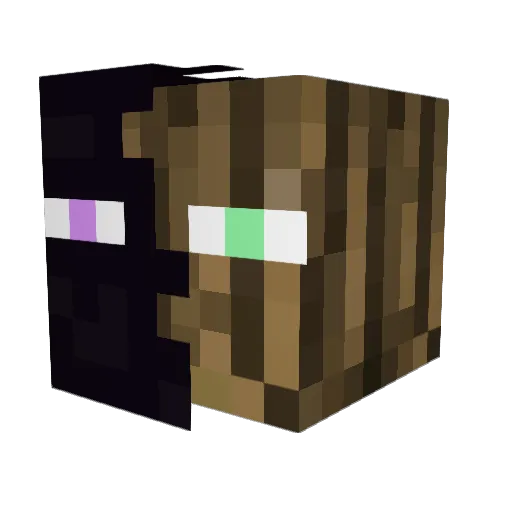 Tree__Man Minecraft avatar head, 3D render