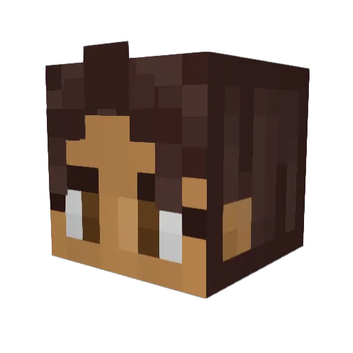 Treebus_ Minecraft avatar head, 3D render