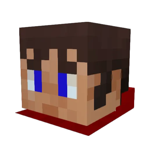 Treecko__ Minecraft avatar head, 3D render