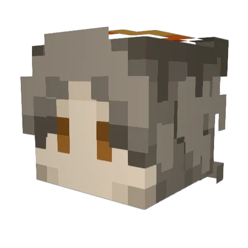 Treeeyed Minecraft avatar head, 3D render