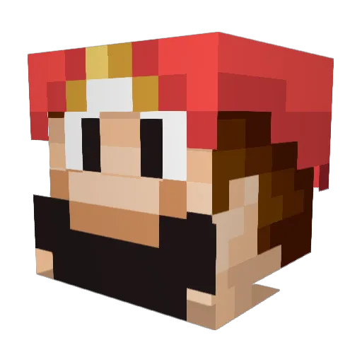 Treefrog117 Minecraft avatar head, 3D render