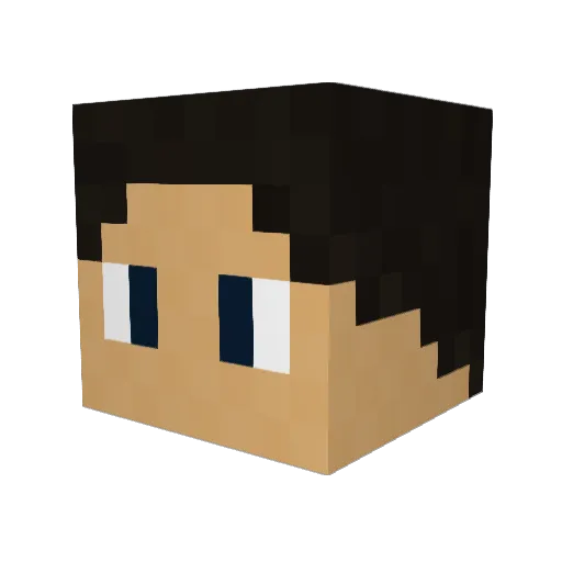 Treehero Minecraft avatar head, 3D render