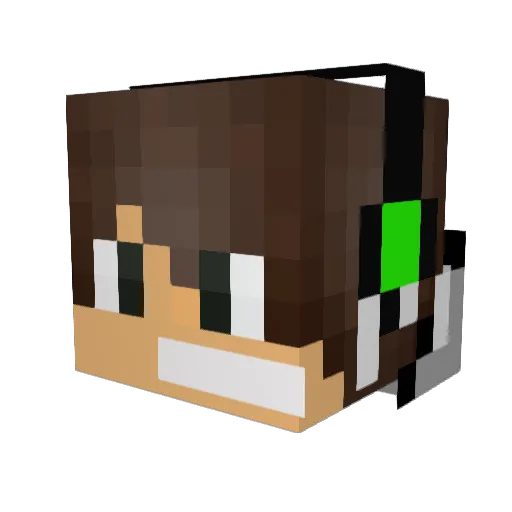 Treehuggerz Minecraft avatar head, 3D render