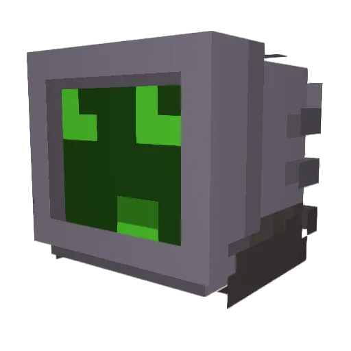 Treelss Minecraft avatar head, 3D render