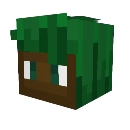 Treeminator Minecraft avatar head, 3D render