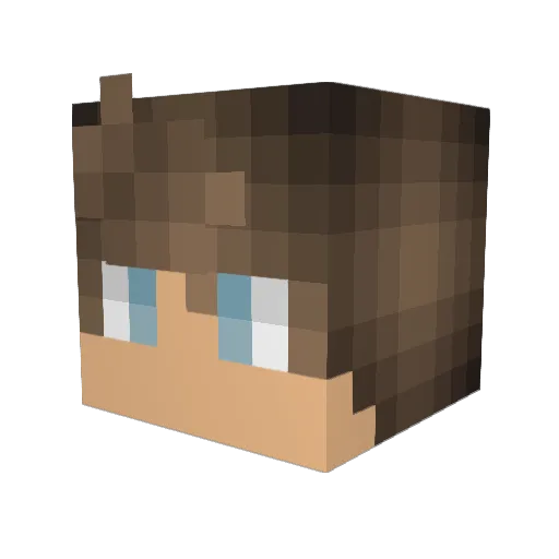 Treesen Minecraft avatar head, 3D render
