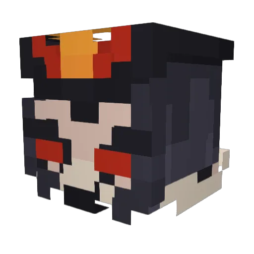 TrefaKase Minecraft avatar head, 3D render