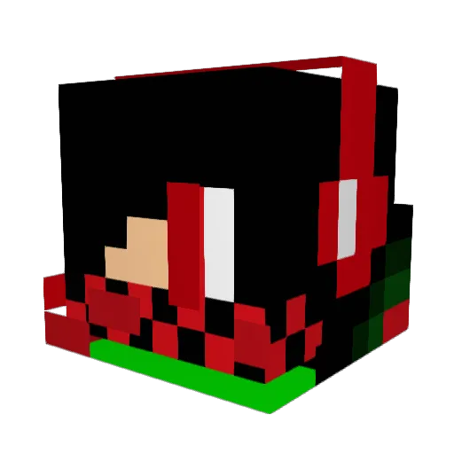 Trefellern Minecraft avatar head, 3D render