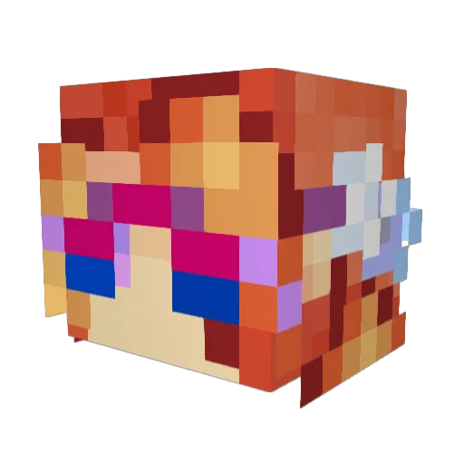 TrefleVal Minecraft avatar head, 3D render