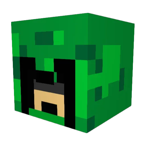 Treikenn Minecraft avatar head, 3D render