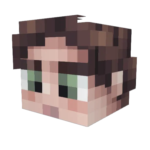 Treirina Minecraft avatar head, 3D render