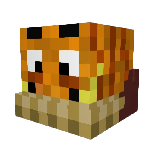 Trek268 Minecraft avatar head, 3D render