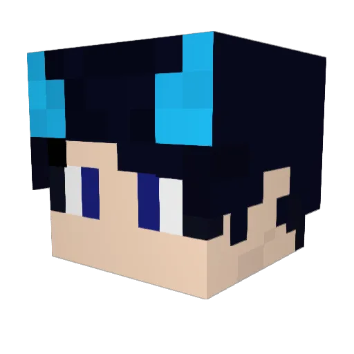 Treka Minecraft avatar head, 3D render