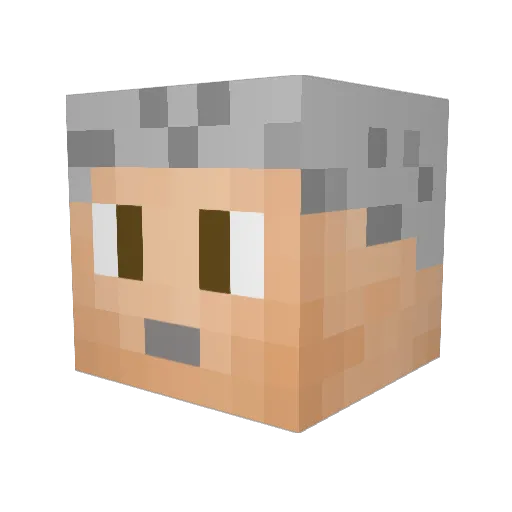 Treknerd Minecraft avatar head, 3D render