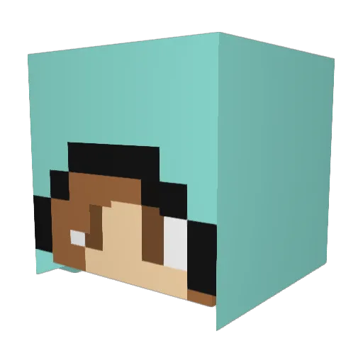 Trelise Minecraft avatar head, 3D render
