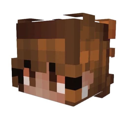 Trelka02 Minecraft avatar head, 3D render