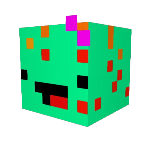 Trelloant Minecraft avatar head, 3D render