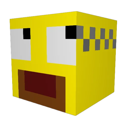 Trelokouneli Minecraft avatar head, 3D render