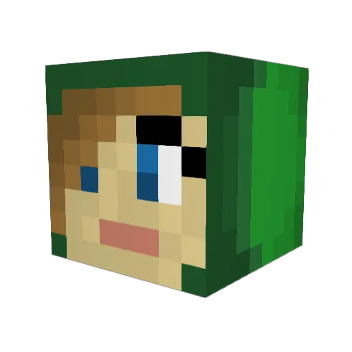 Tremani Minecraft avatar head, 3D render