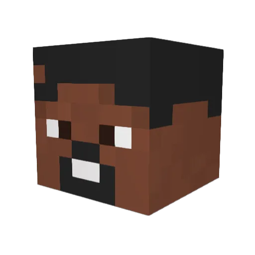 Trembolizado Minecraft avatar head, 3D render