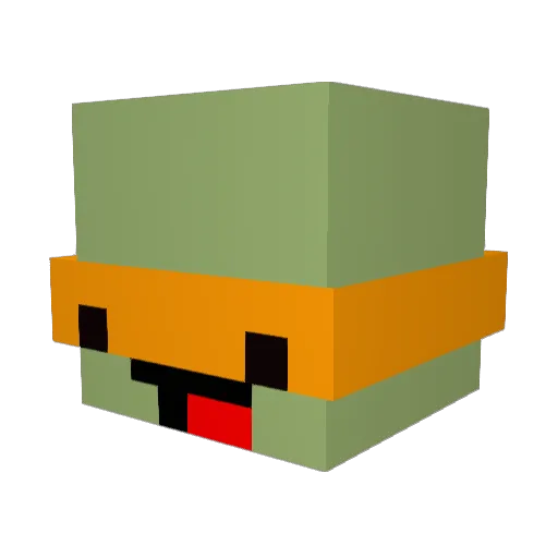 Tremendo_25 Minecraft avatar head, 3D render