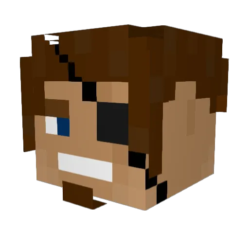 Tremor8900 Minecraft avatar head, 3D render