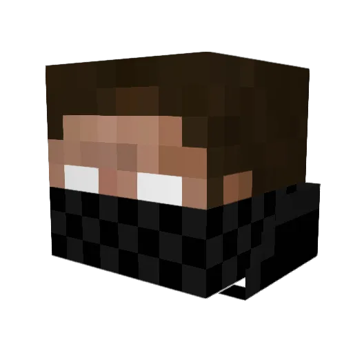 Tren7 Minecraft avatar head, 3D render