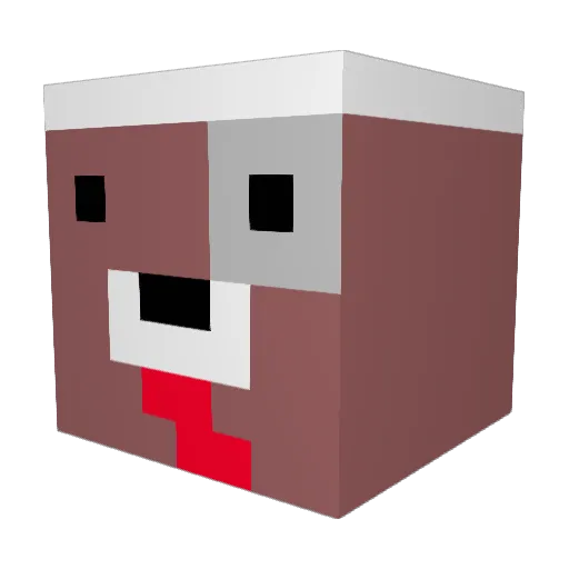 Trenacraft Minecraft avatar head, 3D render