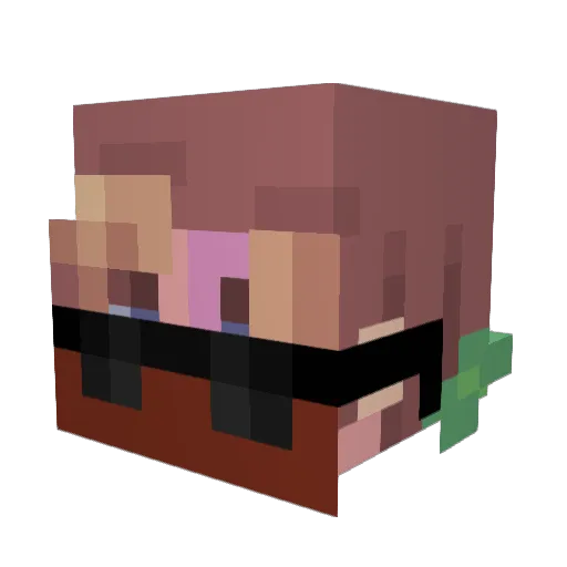 Trench66 Minecraft avatar head, 3D render