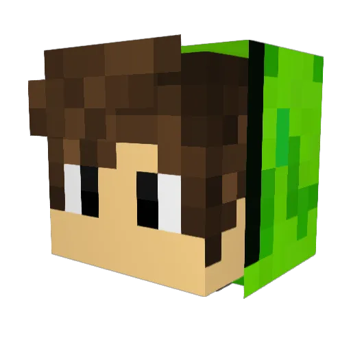 Trench899 Minecraft avatar head, 3D render