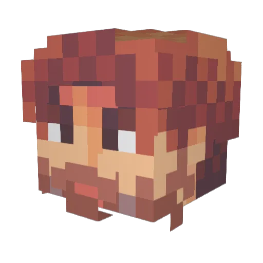 Trench_man23 Minecraft avatar head, 3D render