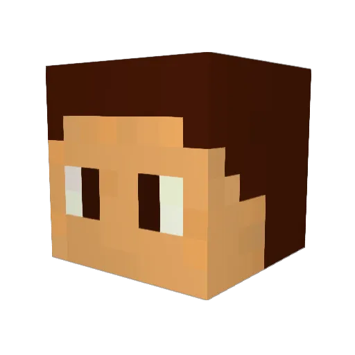 Trenchess Minecraft avatar head, 3D render