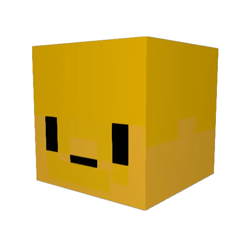 Trenco Minecraft avatar head, 3D render