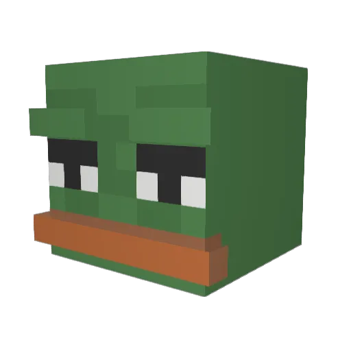 TrendyCat48 Minecraft avatar head, 3D render