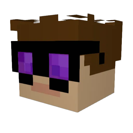 TrennieG Minecraft avatar head, 3D render