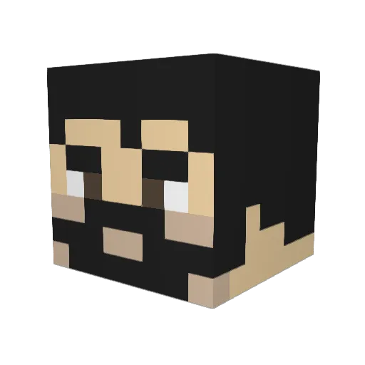 Trent204 Minecraft avatar head, 3D render