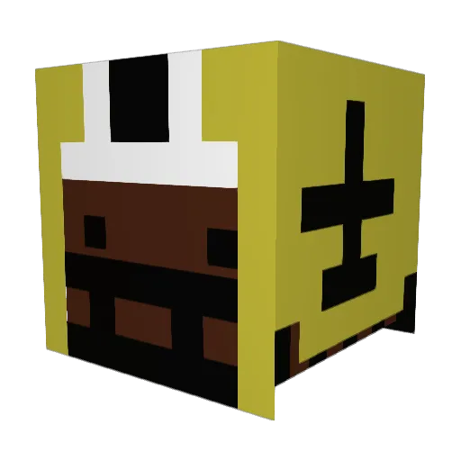 TrentB Minecraft avatar head, 3D render