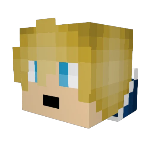 Trentex Minecraft avatar head, 3D render
