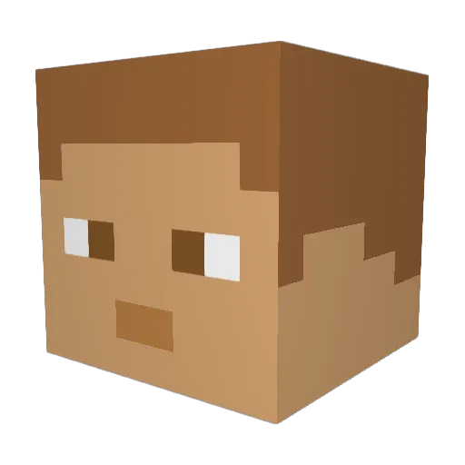 Trentinator8 Minecraft avatar head, 3D render