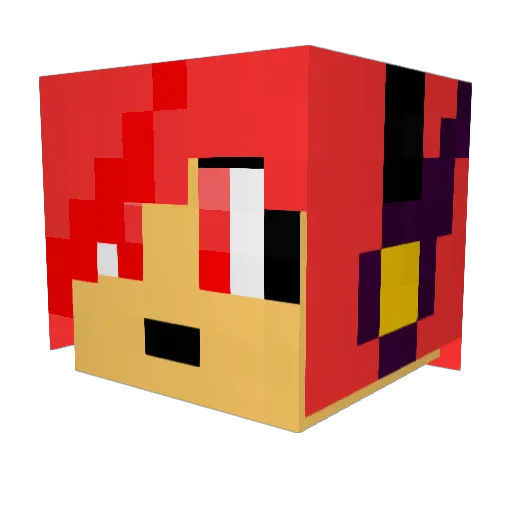 Treona Minecraft avatar head, 3D render