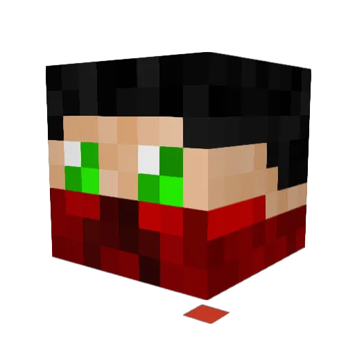 Trepidolive Minecraft avatar head, 3D render